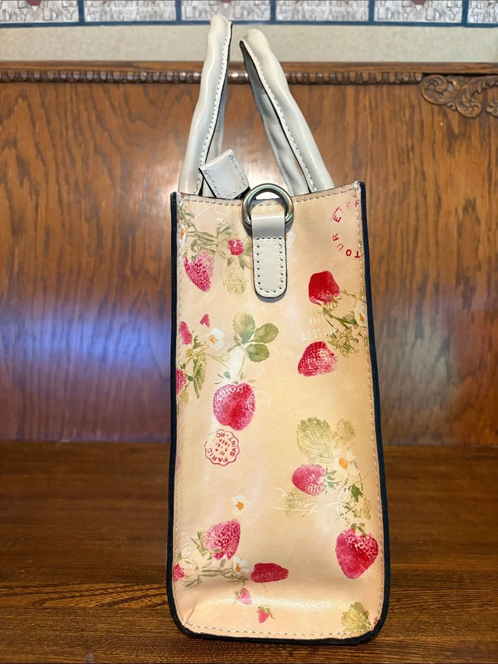 NWT-Patricia Nash-SET-Curry Tote, Fira Frame Wallet & Bag Charm-Strawberry-$337